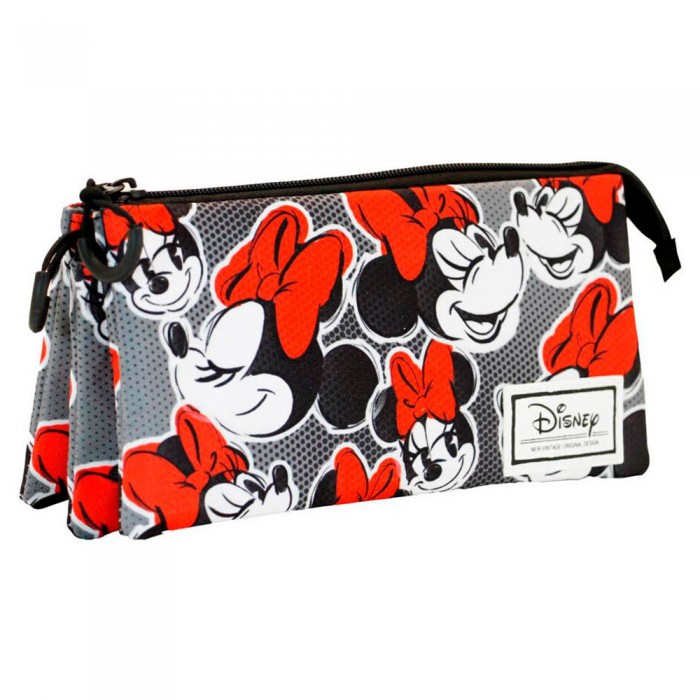 [해외]KARACTERMANIA 트리플 포켓 필통 Lashes Minnie Mouse Disney 14139060304 Red / White