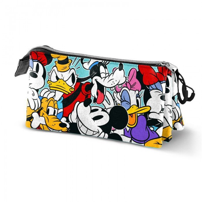 [해외]DISNEY 필통 Mickey Mouse Squares Triple Fan 2.0 14139857015 Multicolor