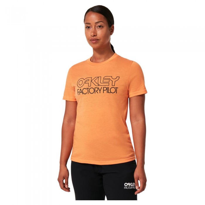 [해외]오클리 APPAREL Wmns Factory Pilot 반팔 티셔츠 14139487460 Soft Orange