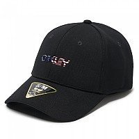 [해외]오클리 APPAREL 캡 6 Panel Stretch Metallic 4137330354 Black / American Flag