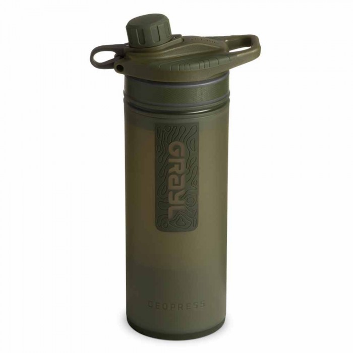 [해외]GRAYL GeoPress 710ml 물 필터 병 4140932054 Olive Drab