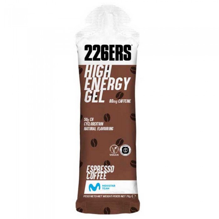 [해외]226ERS High Energy 76g 24 단위 카페인 에스프레소 에너지 젤 상자 1138250023 Brown