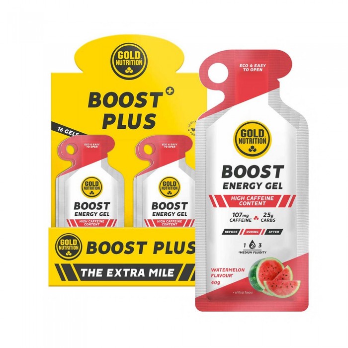 [해외]GOLD NUTRITION 수박 에너지 젤 상자 Boost Plus 40g 16 단위 1140664184 Multicolor