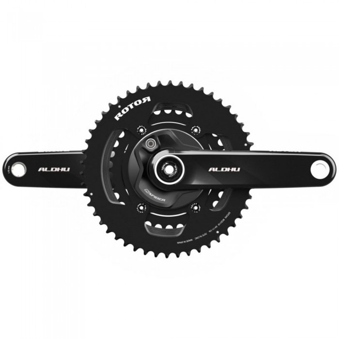 [해외]ROTOR Inspider Aldhu Carbon Shimano 12-11s 파워미터가 장착된 크랭크셋 1139333812 Black