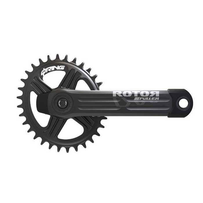 [해외]ROTOR Inspider Aldhu Carbon Shimano 12-11s Oval 파워미터가 장착된 크랭크셋 1139333813 Black