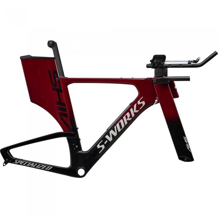 [해외]스페셜라이즈드 S-Works Shiv LTD 2024 로드 프레임 1141212706 Gloss Maroon Tarmac Black Metallic White Silver