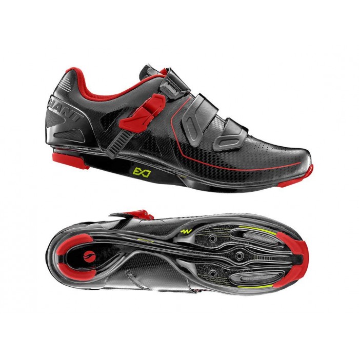 [해외]GIANT Pulse 로드 자전거 신발 1141078552 Black Red