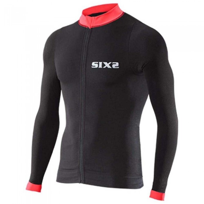 [해외]SIXS BIKE4 STRIPES long sleeve compression 긴팔 베이스 레이어 1141176933 Black / Red