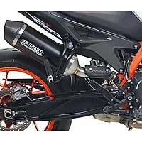 [해외]ARROW Race-Tech Aluminium Dark With Carbon End Cap KTM 790 Duke ´18-20 비승인 오토바이 머플러 9140448929 Black