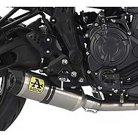 [해외]ARROW Thunder Carbon With Carbon End Cap Yamaha MT-07 ´21-23 인증된 머플러 9140449259 Silver