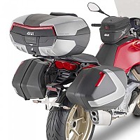 [해외]기비 Moto Guzzi V100 Mandello 1000 2022-2023 V35/V37 Monokey 사이드 케이스 장착 9141003295 Black