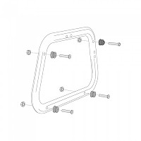 [해외]SW-MOTECH EVO Aero ABS 사이드 케이스 피팅 어댑터 9141133204 Silver