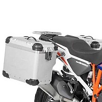 [해외]투라텍 Zega EVO X 45/45L Black Rack KTM 1290 Super Adventure S/R 사이드 케이스 세트 9141177216 Silver / Black