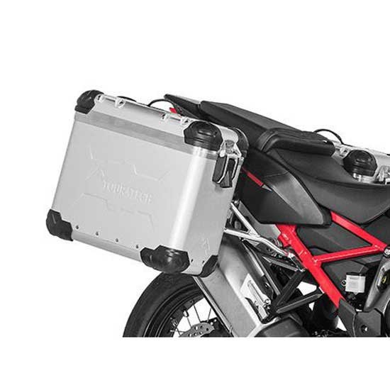 [해외]투라텍 ZEGA Evo And-S 38/45L Steel Black Rack Honda CRF1100L Africa Twin 2021 사이드 케이스 세트 9141190337 Silver / Black