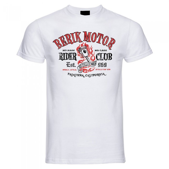 [해외]BERIK Rider Club 반팔 티셔츠 9141084054 White / Red / BlackDgt. Print