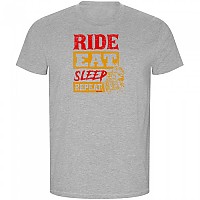[해외]KRUSKIS Ride Eat Sleep Repeat ECO 반팔 티셔츠 9141155677 Heather Grey