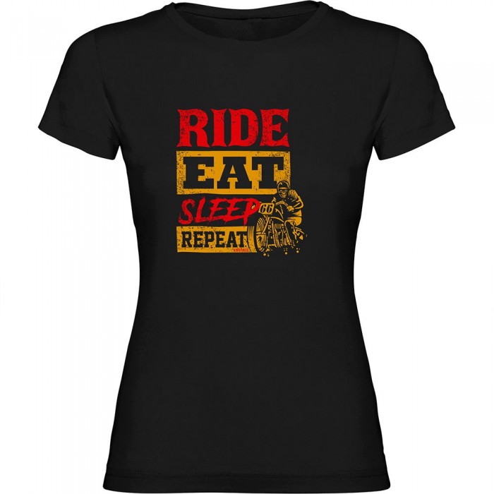 [해외]KRUSKIS Ride Eat Sleep Repeat 반팔 티셔츠 9141155680 Black