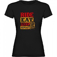 [해외]KRUSKIS Ride Eat Sleep Repeat 반팔 티셔츠 9141155680 Black