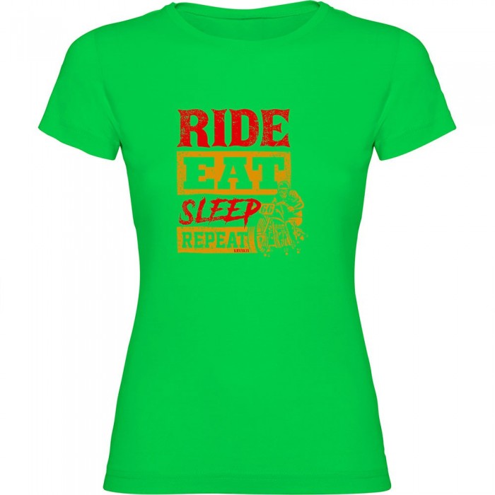 [해외]KRUSKIS Ride Eat Sleep Repeat 반팔 티셔츠 9141155688 Light Green