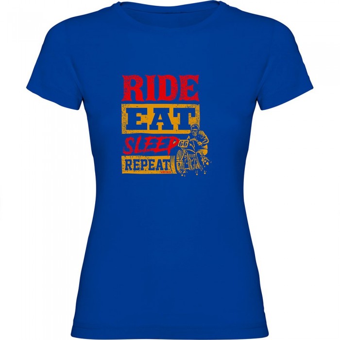 [해외]KRUSKIS Ride Eat Sleep Repeat 반팔 티셔츠 9141155692 Royal Blue