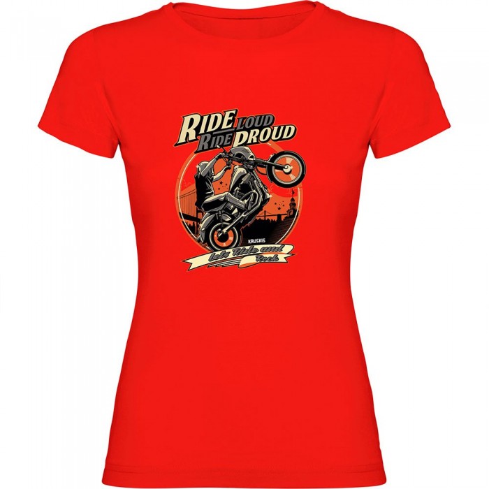 [해외]KRUSKIS Ride Loud 반팔 티셔츠 9141155749 Red