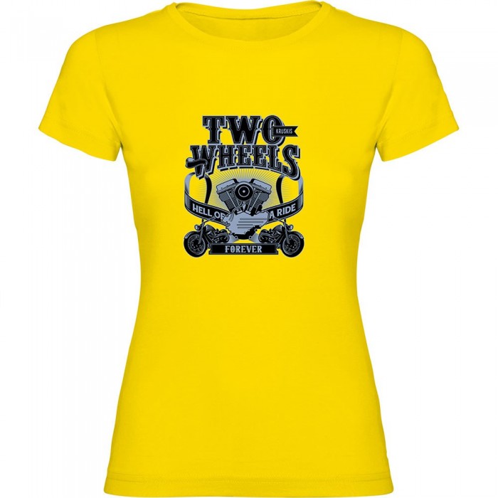 [해외]KRUSKIS Two Wheels 반팔 티셔츠 9141156015 Yellow