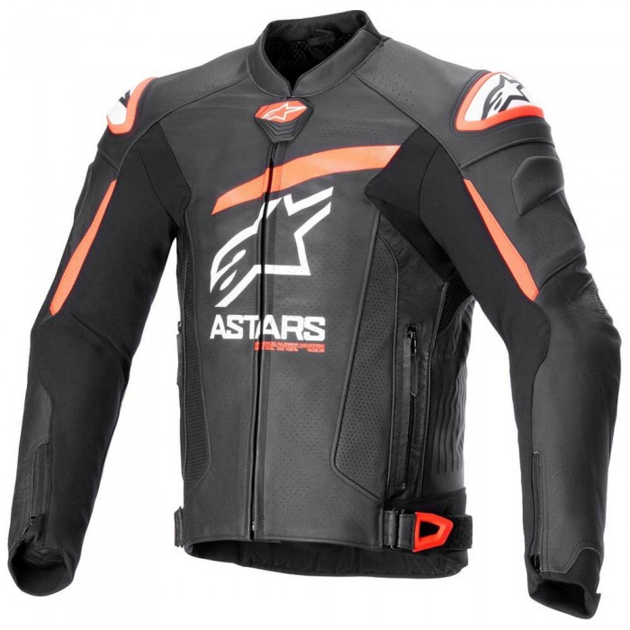 [해외]알파인스타 GP Plus R V4 Airflow 구멍 난 가죽 자켓 9140721584 Black / Red Fluo / White