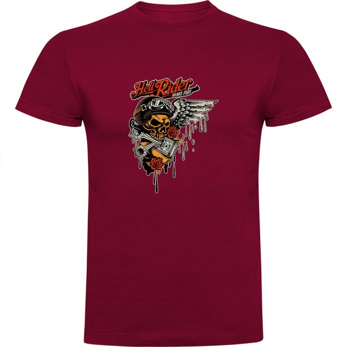 [해외]KRUSKIS Hell Rider 반팔 티셔츠 9141155596 Dark Red