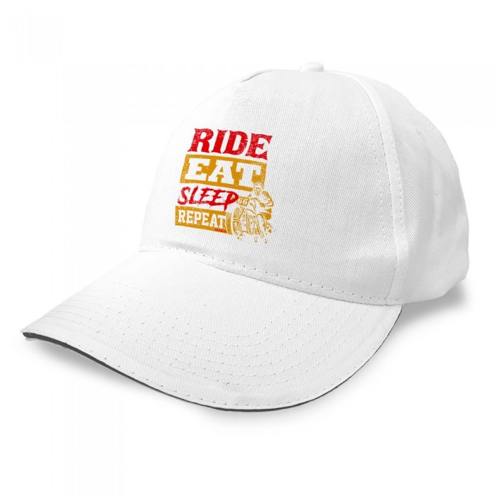 [해외]KRUSKIS Ride Eat Sleep Repeat 모자 9141155676 White