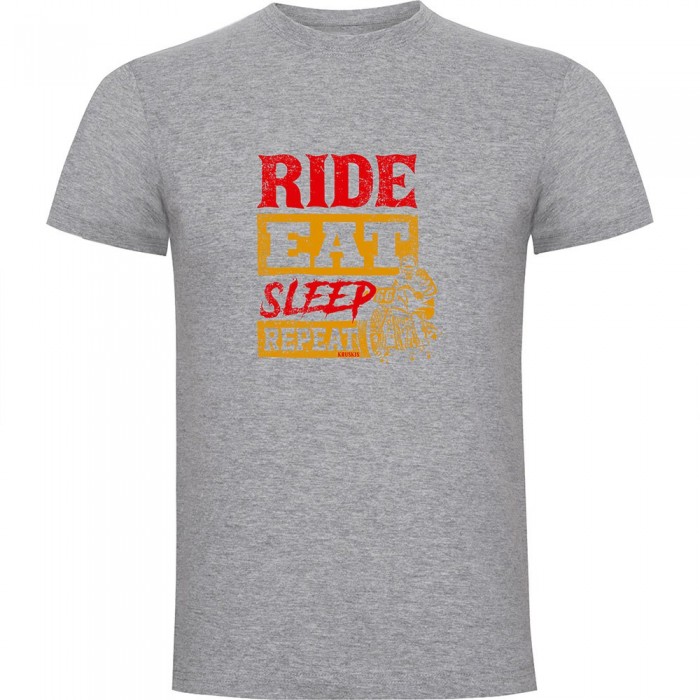 [해외]KRUSKIS Ride Eat Sleep Repeat 반팔 티셔츠 9141155687 Heather Grey