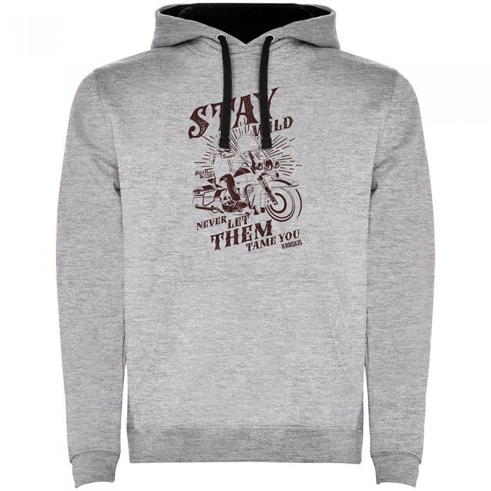 [해외]KRUSKIS Stay Wild Two Colour 후드티 9141155902 Heather Grey / Black