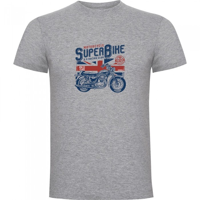 [해외]KRUSKIS Super Bike 반팔 티셔츠 9141155977 Heather Grey