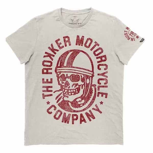 [해외]ROKKER Motorcycle 77 Co 반팔 티셔츠 9141087215 Dirt White