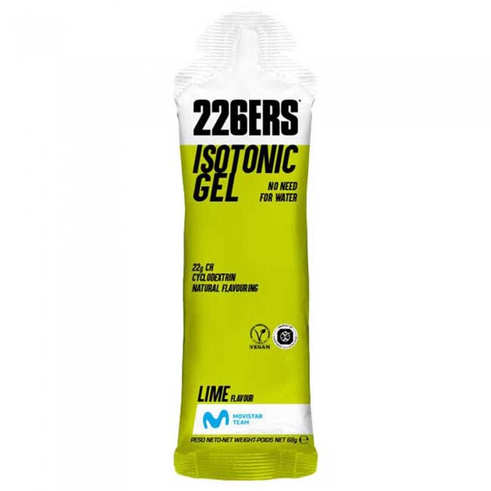 [해외]226ERS Isotonic 68g 24 단위 라임 에너지 젤 상자 6138250032 Yellow