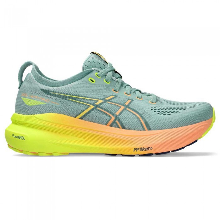 [해외]아식스 Gel-Kayano 31 Paris 러닝화 6140994605 Light Celadon / Safety Yellow