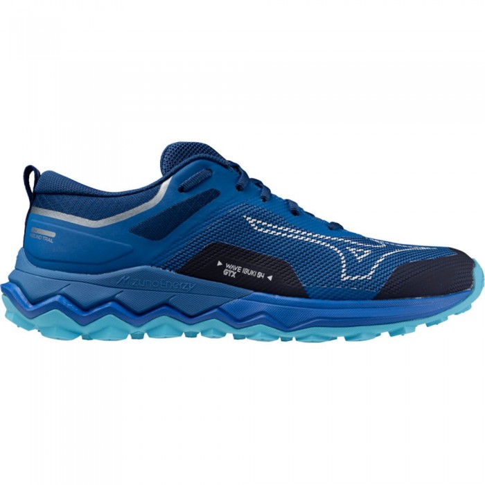 [해외]미즈노 Wave Ibuki 4 GTX 트레일 러닝화 6141103334 Classic Blue / White / River Blue