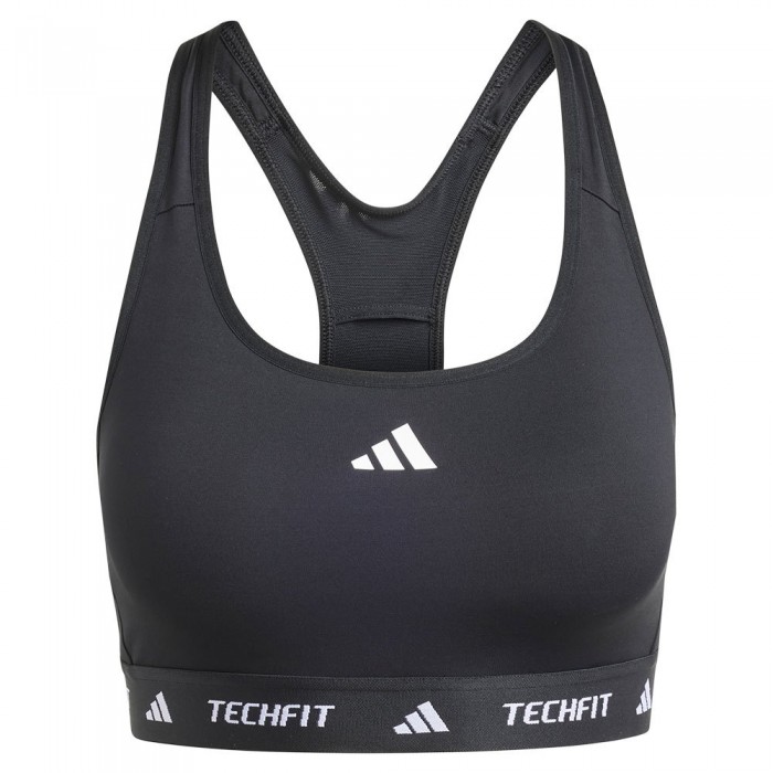 [해외]아디다스 Techfit Medium 스포츠 브라 중간 지지력 6141125973 Black