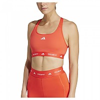 [해외]아디다스 Techfit Medium 스포츠 브라 중간 지지력 6141126616 Bright Red