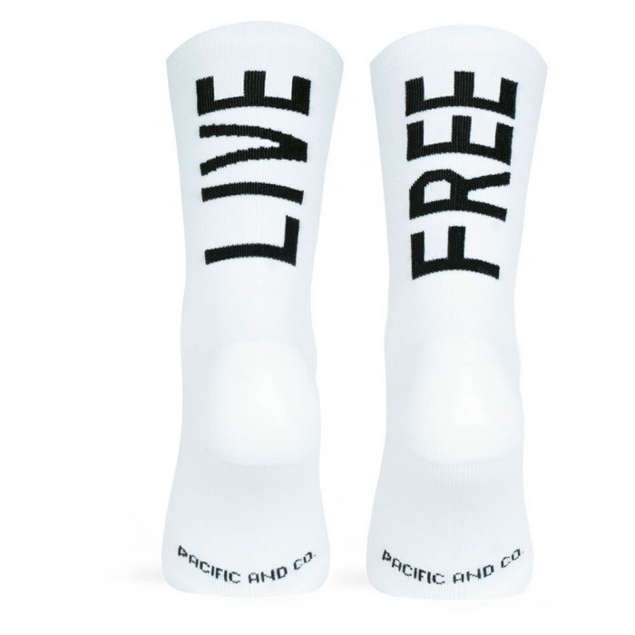 [해외]PACIFIC SOCKS Live free 양말 6141107910 White