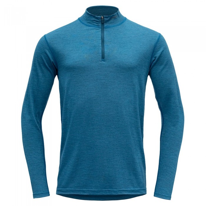 [해외]DEVOLD OF NORWAY Breeze Merino 150 하프 지퍼 긴팔 티셔츠 6141216035 Blue Melange