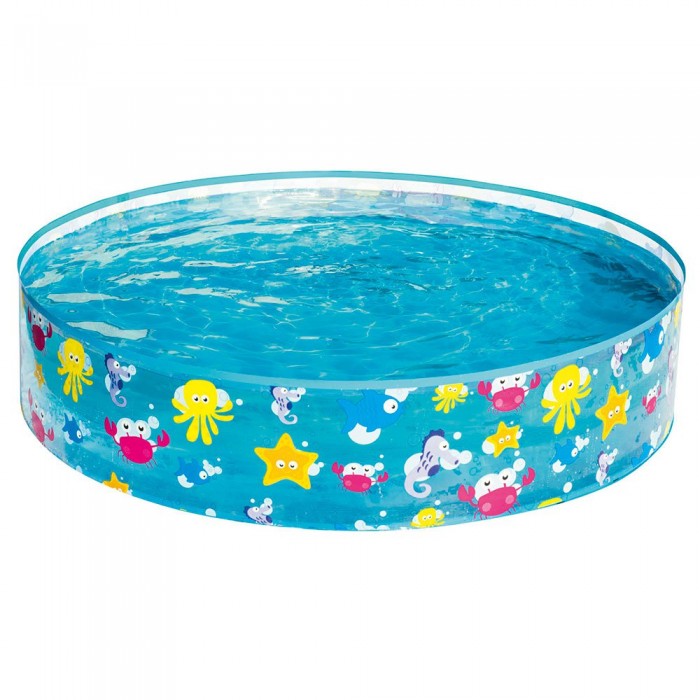 [해외]BESTWAY 둥근 풍선 수영장 Fill ´n Fun Sparkling Sea 122x25 Cm 6138995410 Clear / Blue