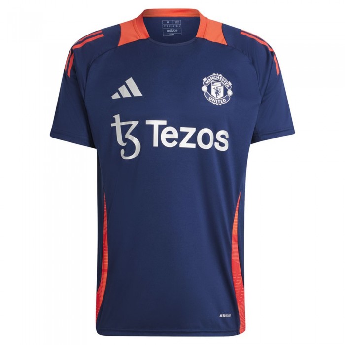 [해외]아디다스 Manchester United 24/25 트레이닝 반팔 티셔츠 3141013575 Night Indigo / Bright Red