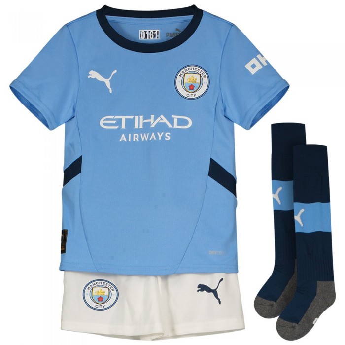 [해외]푸마 Manchester City FC 주니어 홈 세트 3140940183 Team Light Blue / Marine Blue