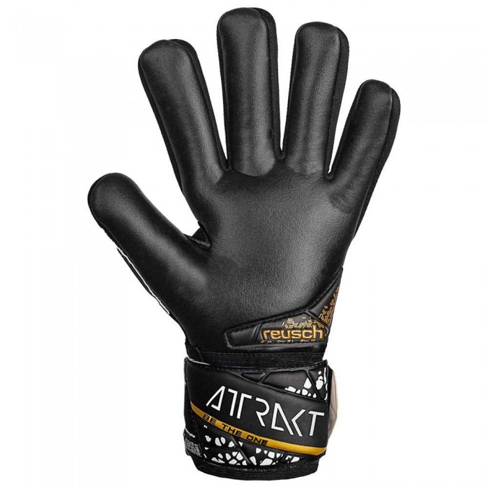 [해외]로이쉬 Attrakt Silver NC Finger Support 골키퍼 글러브 3140928757 Black / Gold / White / Black