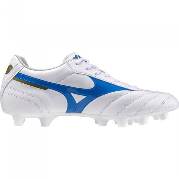 [해외]미즈노 Morelia II Club FG 축구화 3141103242 White / Laser Blue / Gold