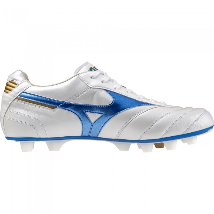 [해외]미즈노 Morelia II Elite FG 축구화 3141103244 White / Laser Blue / Gold