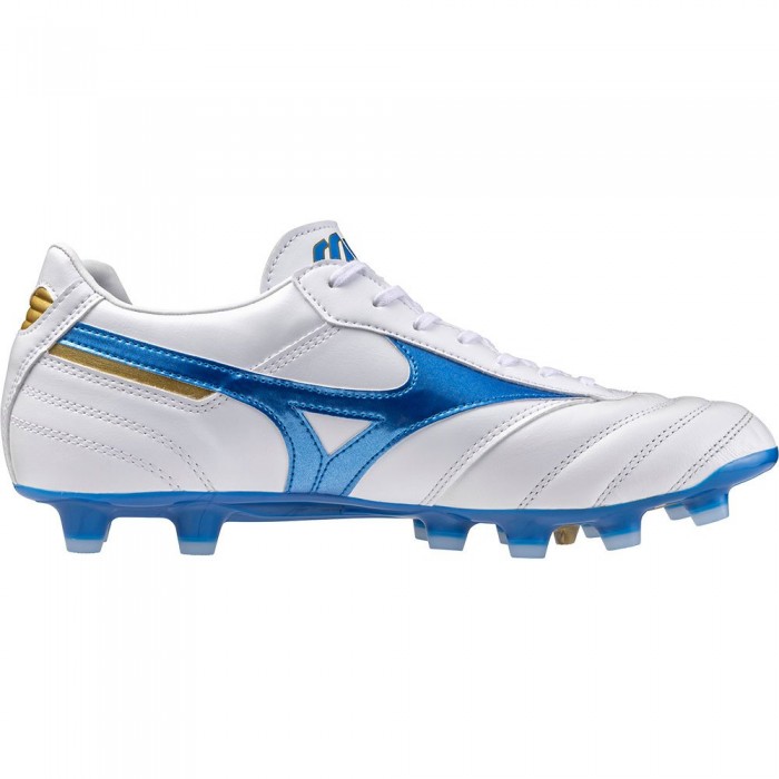 [해외]미즈노 Morelia II Pro FG 축구화 3141103249 White / Laser Blue / Gold