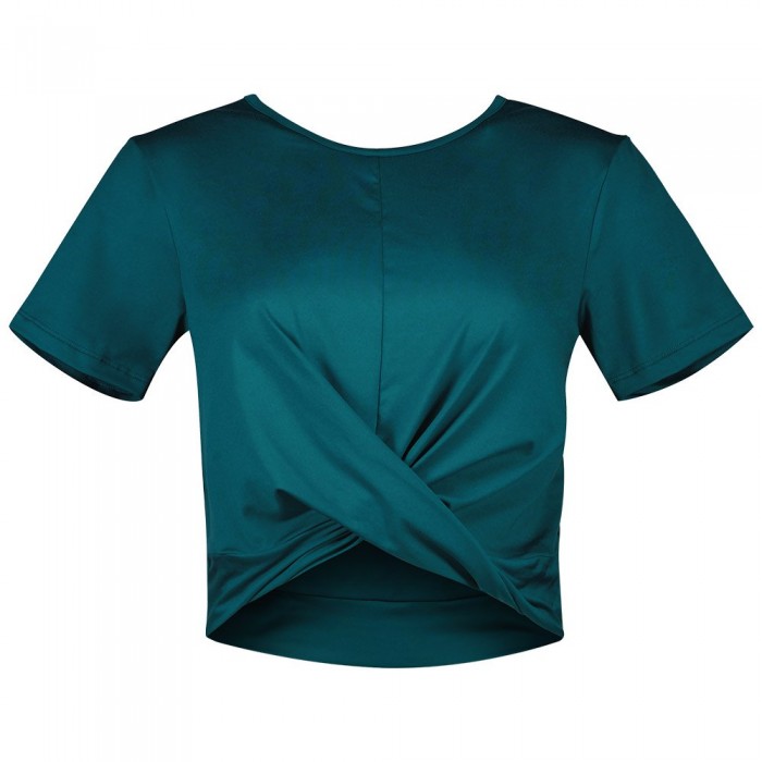 [해외]언더아머 Motion Crossover Crop 반팔 티셔츠 7140463456 Hydro Teal / White