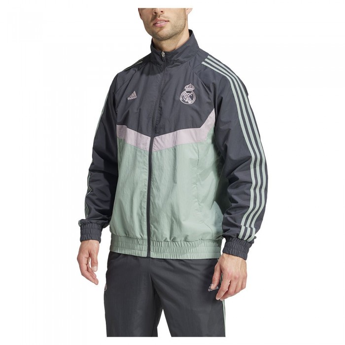 [해외]아디다스 Real Madrid SZN 트랙 자켓 7141125908 Carbon / Silver Green