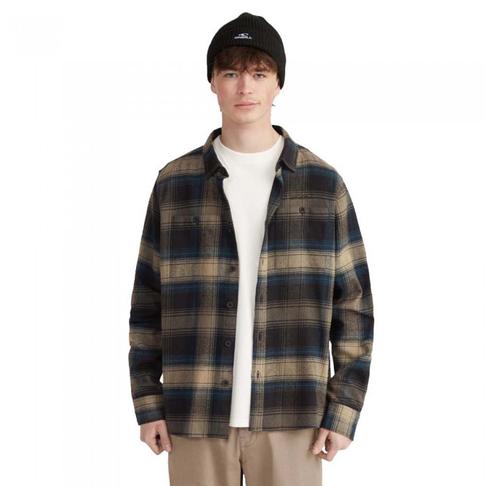 [해외]오닐 Flannel Check 긴팔 셔츠 14141174815 Black Check Small